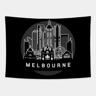 Melbourne Australia Skyline Tapestry