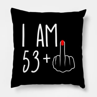 Vintage 54th Birthday I Am 53 Plus 1 Middle Finger Pillow