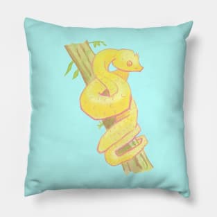 Yellow Viper Snake Pillow