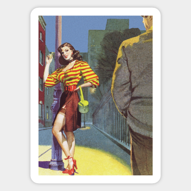 Vintage Pulp Cover Night Worker And Man Pulp Cover Sticker Teepublic Publications include amazing stories, blue book, illustrated detective magazine, munsey's magazine, and success magazine (from orison swett marden). vintage pulp cover night worker and man