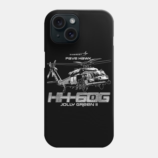 Pave Hawk HH-60G Search and Rescue Helicopter Us Navy Air Force Phone Case by aeroloversclothing