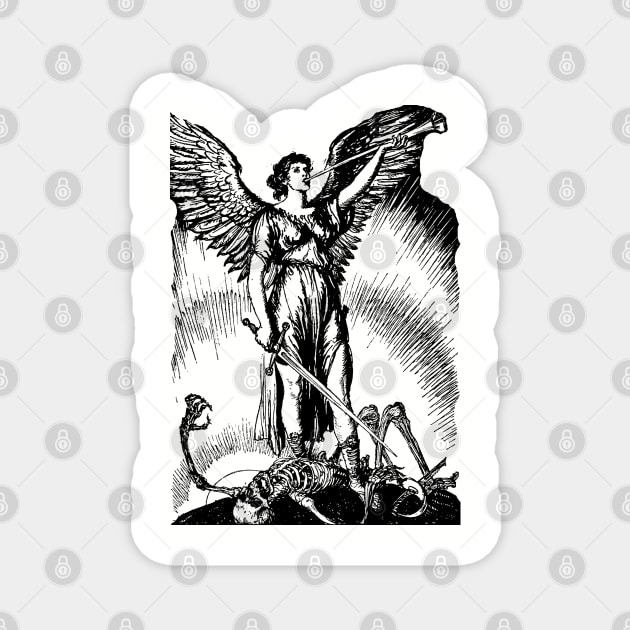 Vintage Archangel Angel Revelations illustration Magnet by AltrusianGrace