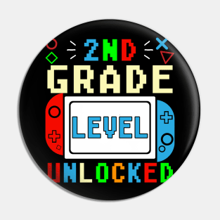 2nd Grade Level Unlocked Video Game Pin