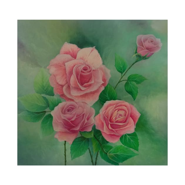 PINK ROSES by Boo Legge