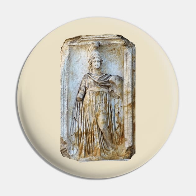 Roman Goddess Minerva Statue Temple Pin by oknoki