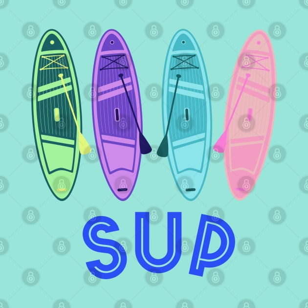 Cute Sup Colorful Paddleboards by SpiralBalloon