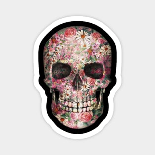 Sprinkles Floral Skull Skeleton Magnet