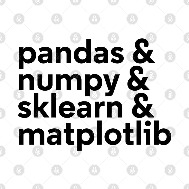 pandas and numpy and sklearn and matplotlib by alissawang