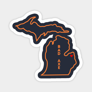 Bad Axe MI Love (Orange) Magnet