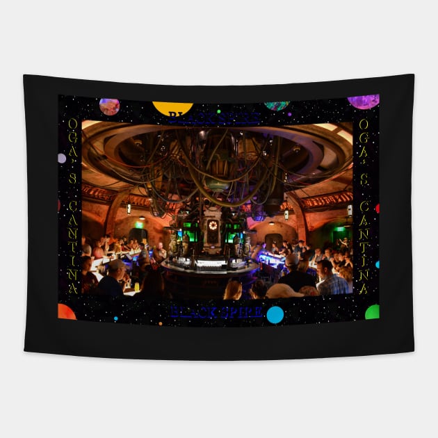 Oga's Cantina Black Spire work A Tapestry by dltphoto