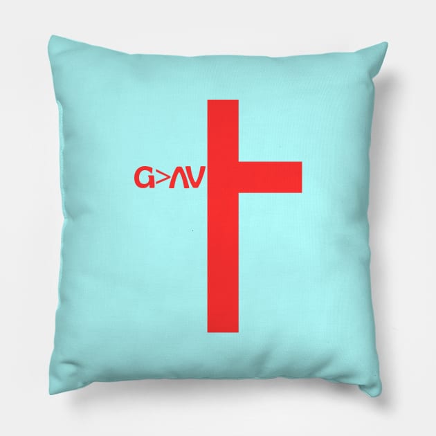 God Is Greater Than The Highs And Lows Pillow by All Things Gospel