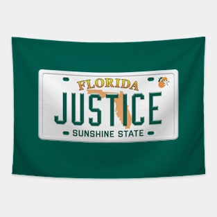 Justice License Plate - FL Tapestry