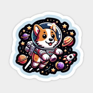 corgi astronaut Magnet