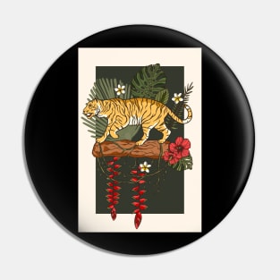 Jungle Tiger on Log Pin