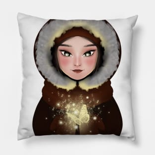 Winter girl Pillow