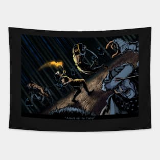 Attack on the Camp framed Tapestry