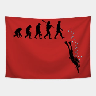 Funny Diver evolution diving fans gift Tapestry