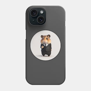 Hamster as a businessman (no text) Phone Case