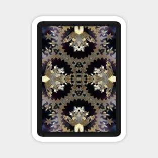 Pattern, golden crown of stars Magnet