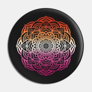 Gradient Lesbian Mandala Pin