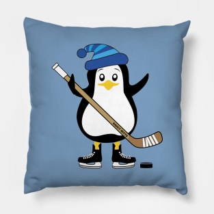 Cute Hockey Penguin Pillow