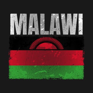 Distressed Malawi Flag Graphic Gifts for Men Women Afro Malawian T-Shirt