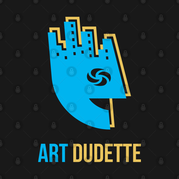 Art Dudette In Blue And Gold by yourartdude
