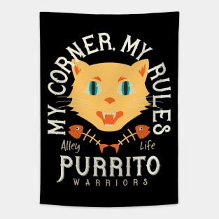 Alley Cat Purrito Warriors Tapestry