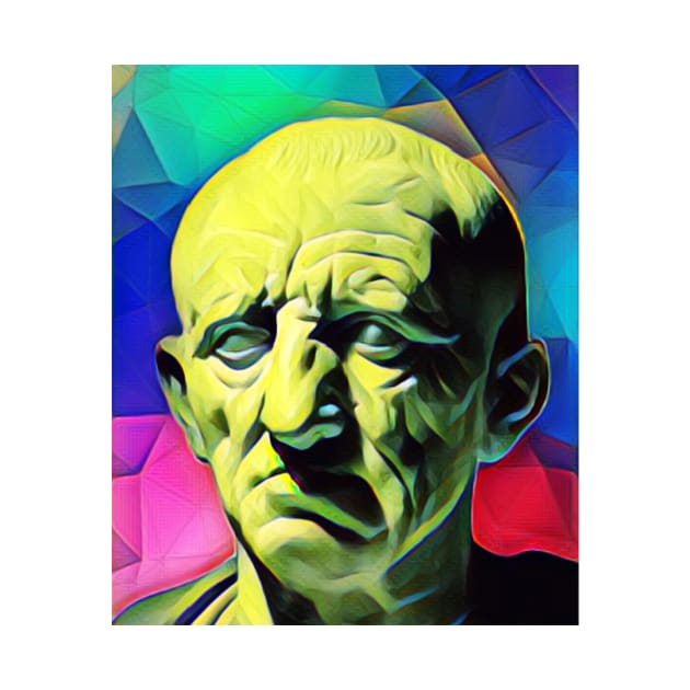 Cato the Elder Colourful Portrait | Cato the Elder Artwork 7 by JustLit