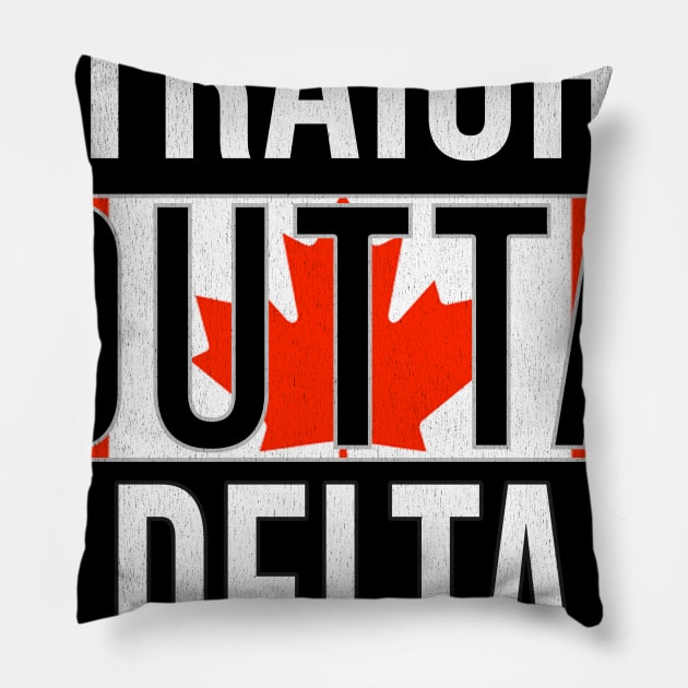 Straight Outta Delta - Gift for Canadian From Delta British Columbia Pillow by Country Flags