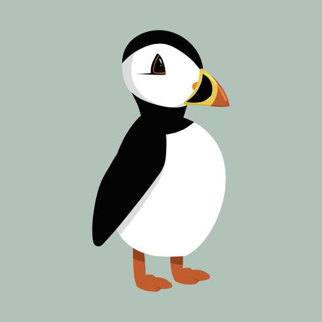 Puffin Illustration by PandLCreations