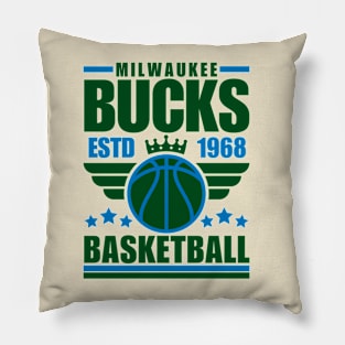 Milwaukee Bucks 1968 Basketball Retro Pillow