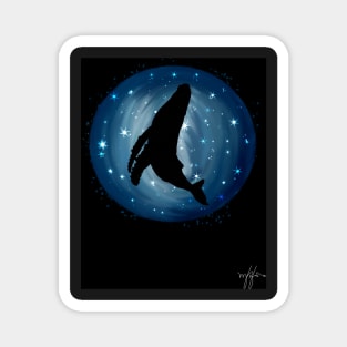 Spacial Humpback Whale - Black Magnet