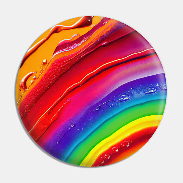 Liquid Colors Flowing Infinitely - Heavy Texture Swirling Thick Wet Paint - Abstract Inspirational Rainbow Drips Pin by JensenArtCo