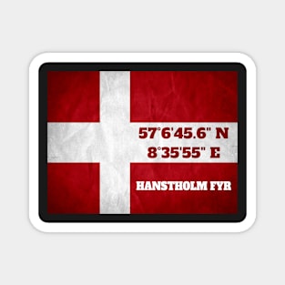Hanstholm Fyr - coordinates - flag Magnet