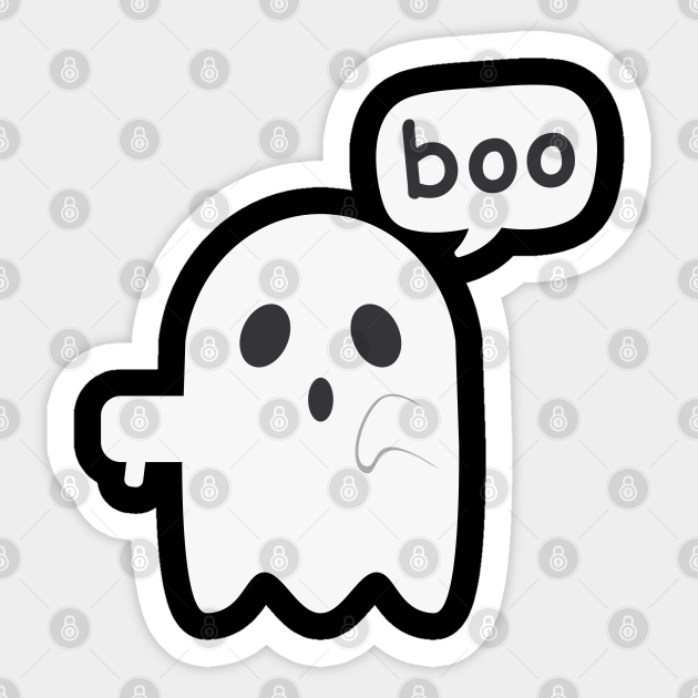 Moskee Pogo stick sprong Poort Boo - Thumbs Down Ghost - Boo - Sticker | TeePublic