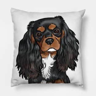 Cavalier King Charles Spaniel - Black and Tan Pillow