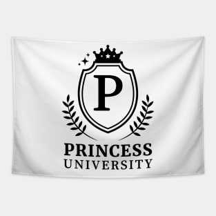 Princess University Black Outline Tapestry