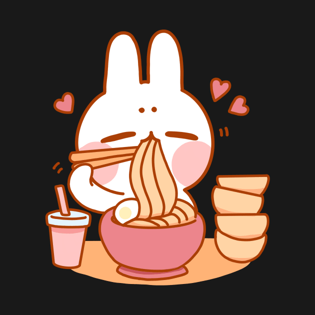 Cute Ramen Bunny by pocketpeaches