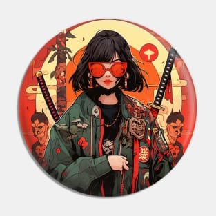 Samurai Girl Pin