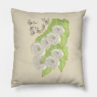 Bindweed & Birds In Flight Pillow