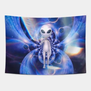 Alien in Space Fractal Tapestry