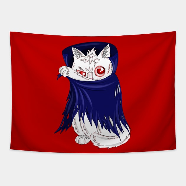 Dracula cat Tapestry by MelanieJeyakkumar