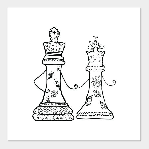 King Queen Chess Figures Chess Posters And Art Prints