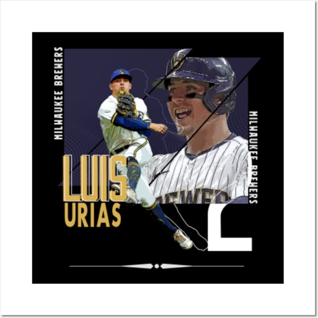 Luis Urias Baseball Paper Poster Brewers 2 - Luis Urias - Sticker