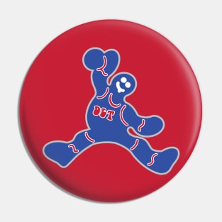 Jumping Detroit Pistons Gingerbread Man Pin