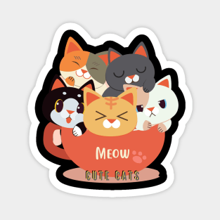 ( meow )  Cute cats Magnet