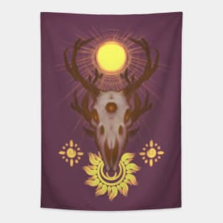 Sun Dragon Skull Tapestry