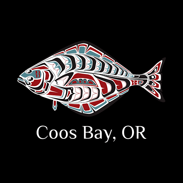 Coos Bay, Oregon Halibut Northwest Native American Tribal Gift by twizzler3b