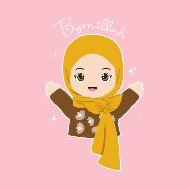Hijab girl say Bismillah by Riczdodo